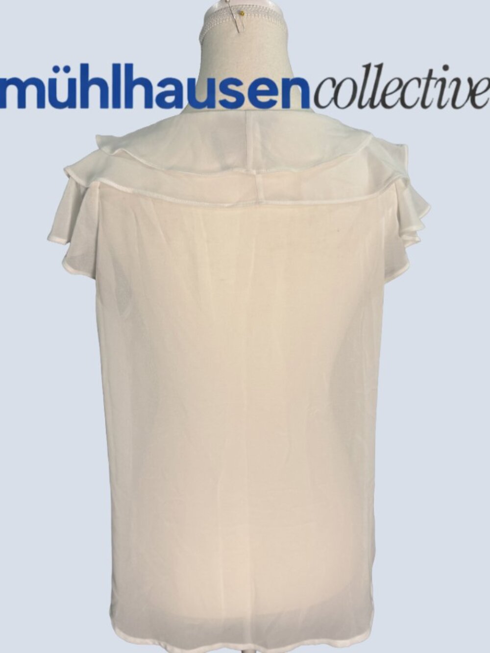 H&M Cream Ruffle Front Blouse - Picture 4 of 4
